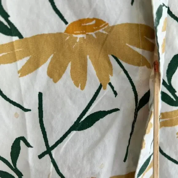 Jcrew stretch yellow floral button - Picture 5 of 8